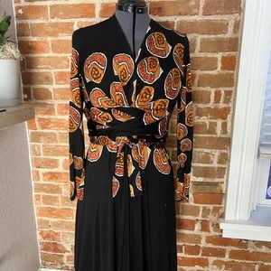 Rare Issa London wrap dress. Unique print.  Kate Middleton engagement dress cut.